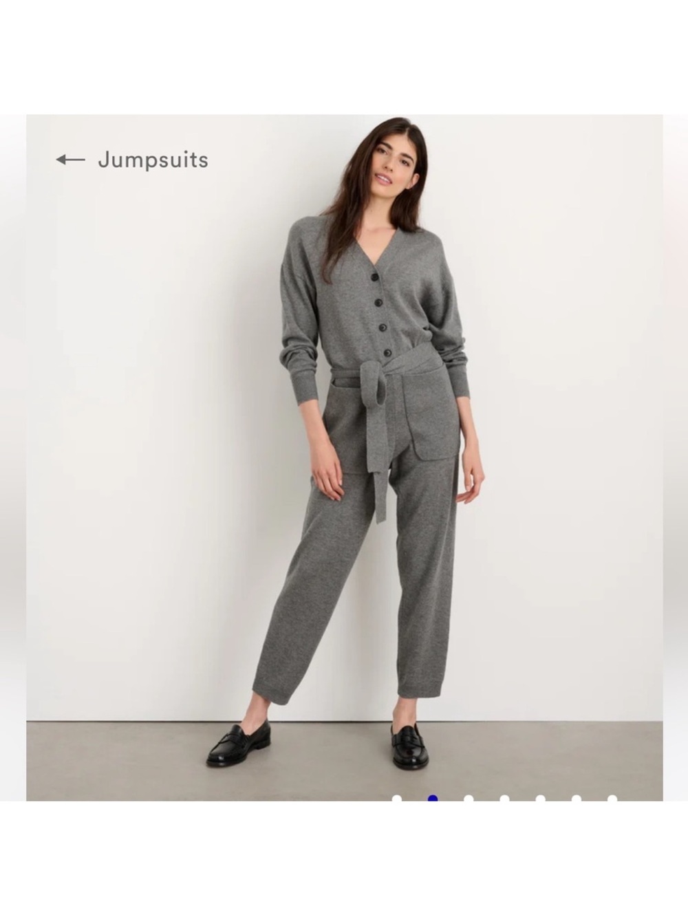 Alex Mill Grey Sweater Jumpsuit Sz S